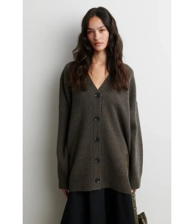 Second Female Alpha Knit Monogram Cardigan