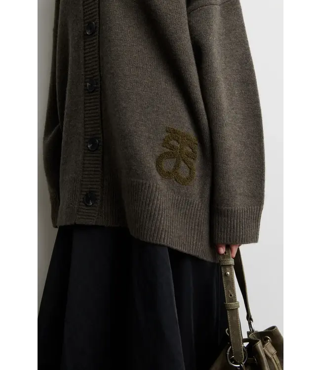 Second Female Alpha Knit Monogram Cardigan