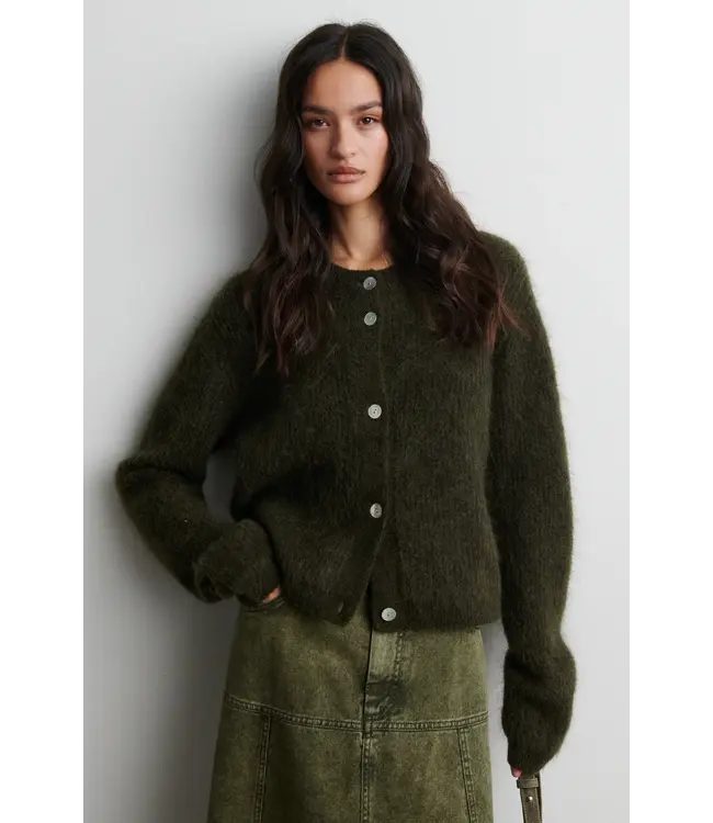 Second Female Andrea Knit Rib Ls Cardigan