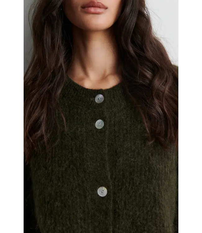 Second Female Andrea Knit Rib Ls Cardigan