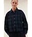 By Bar Sarah Short Green Check Blouse