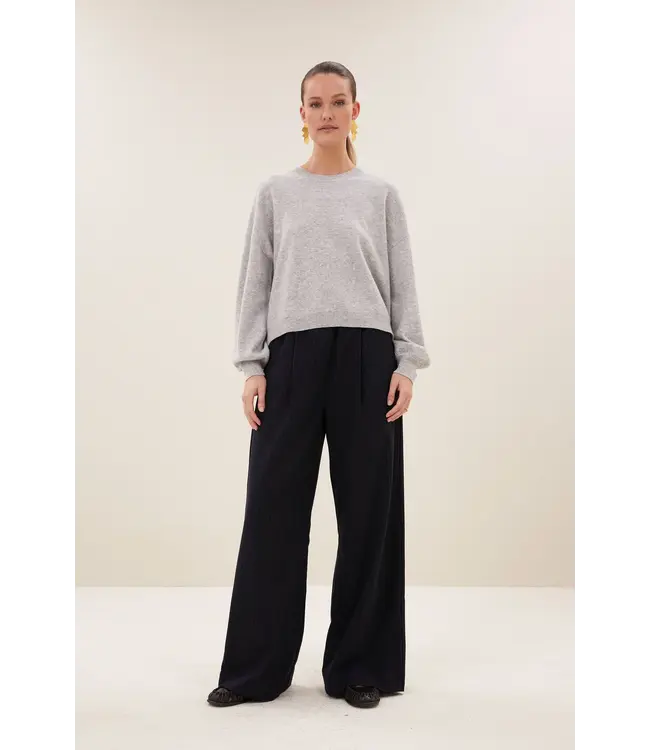 By Bar Sammie Pull Round Neck Grey Melange