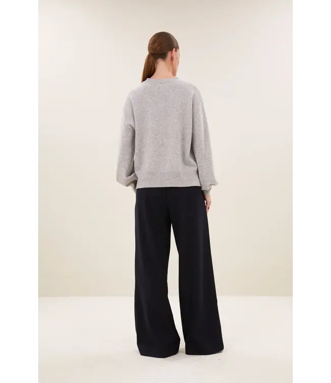 By Bar Sammie Pull Round Neck Grey Melange