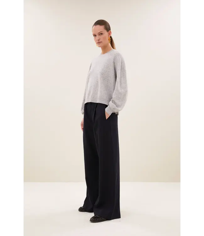 By Bar Sammie Pull Round Neck Grey Melange