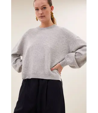 By Bar Sammie Pull Round Neck Grey Melange