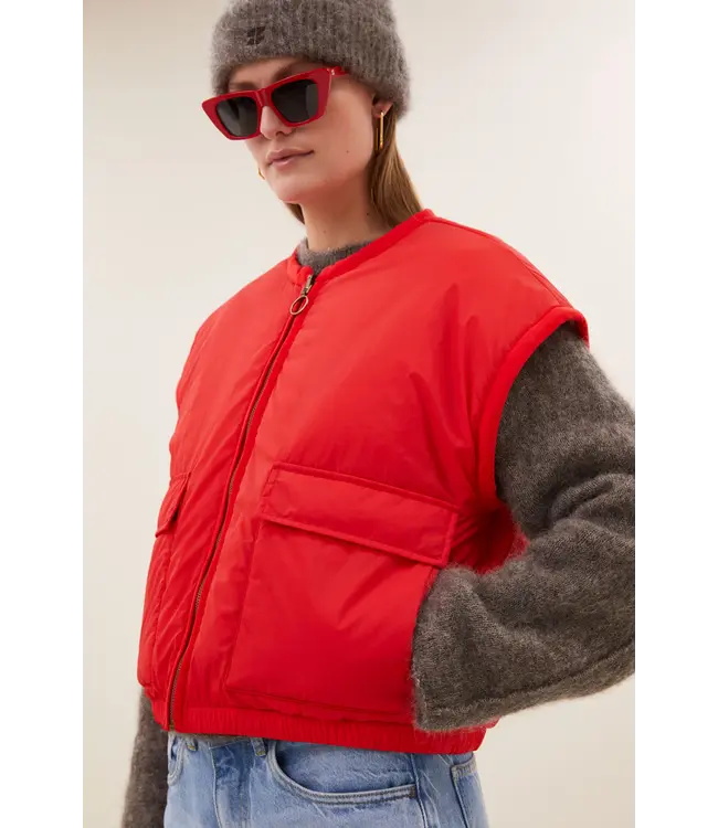 By Bar Gio Sleeveless Jacket Poppy Red