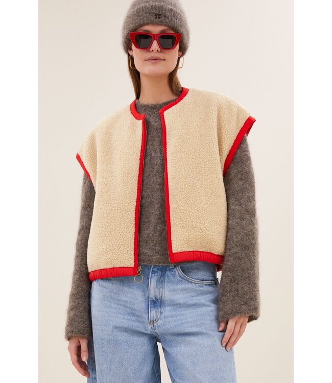 By Bar Gio Sleeveless Jacket Poppy Red