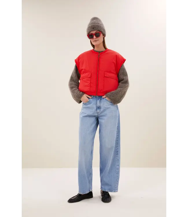 By Bar Gio Sleeveless Jacket Poppy Red