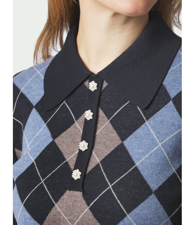 Neo Noir Julina Check Knit