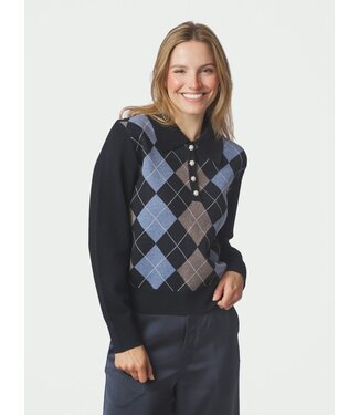 Neo Noir Julina Check Knit