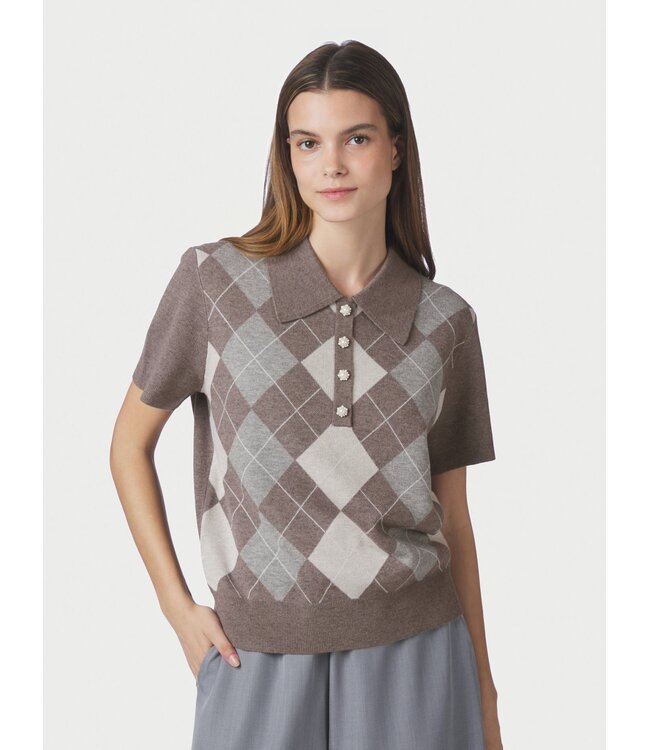 Neo Noir Gia Check Knit