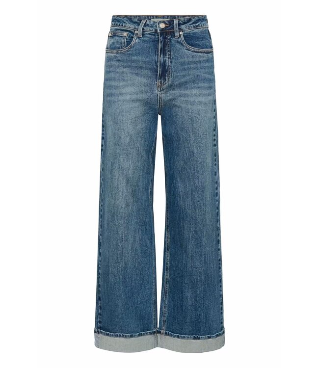 Gestuz Sara Hw Wide Jeans Washed Denim