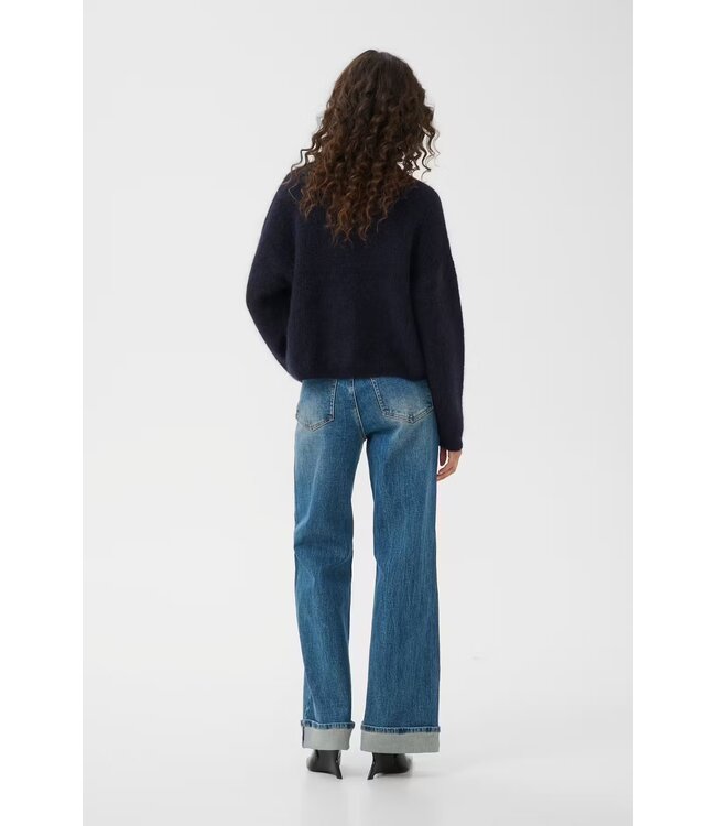 Gestuz Sara Hw Wide Jeans Washed Denim