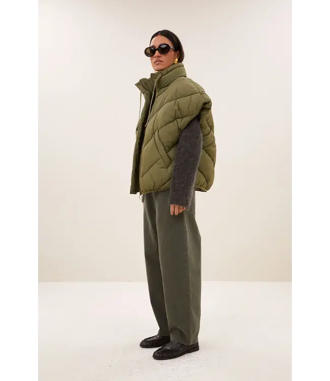 By Bar Franky Sleeveless Jacket Olive
