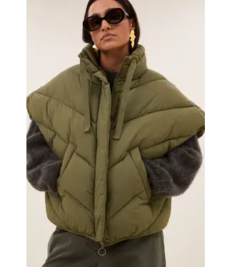 By Bar Franky Sleeveless Jacket Olive