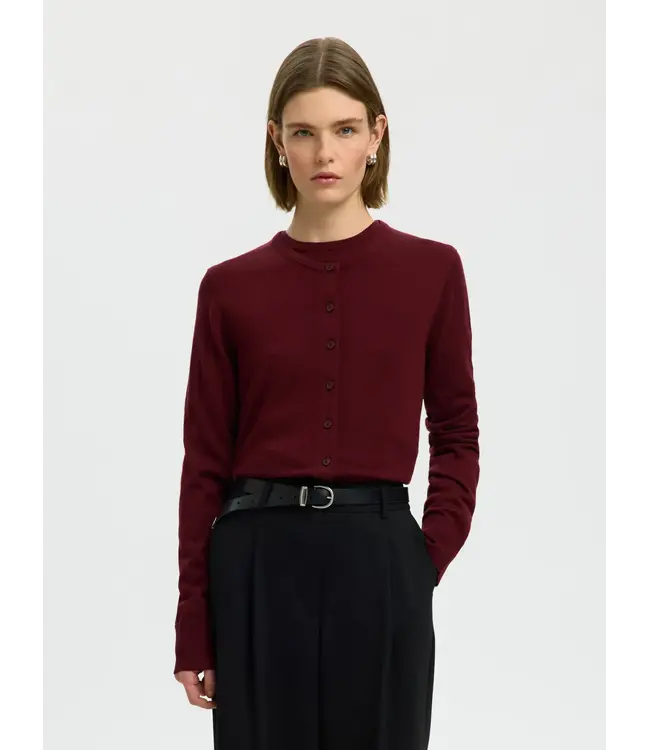 Selected Femme Thea Ls Knit Merino Cardigan