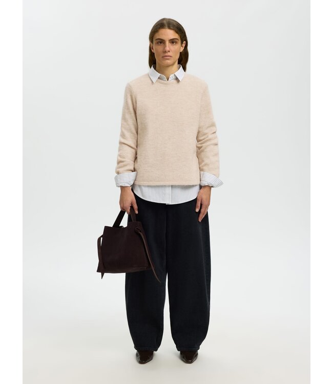 Selected Femme Lulu New Knit LS O-neck BM
