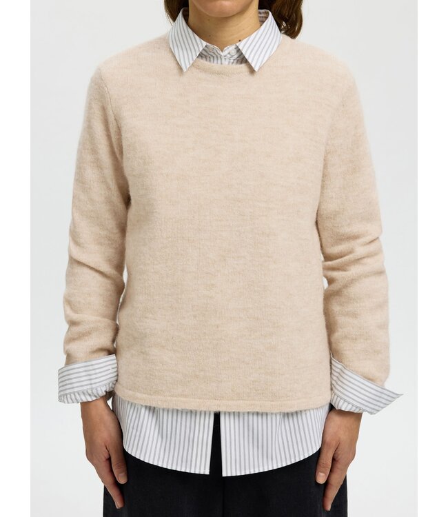 Selected Femme Lulu New Knit LS O-neck BM