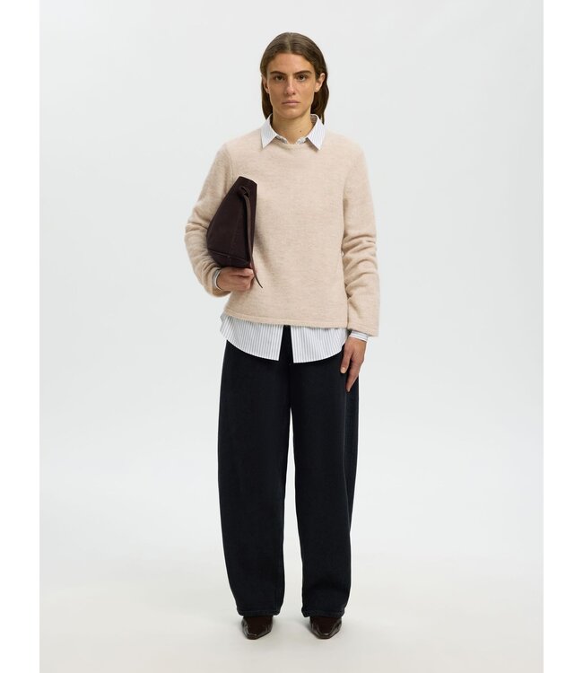 Selected Femme Lulu New Knit LS O-neck BM