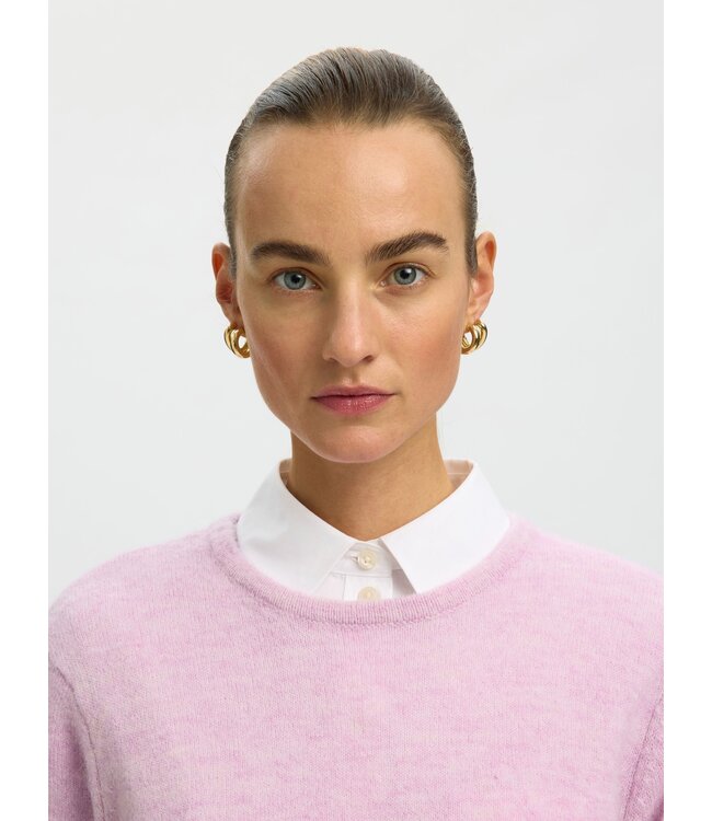 Selected Femme Lulu New Knit LS O-neck WO