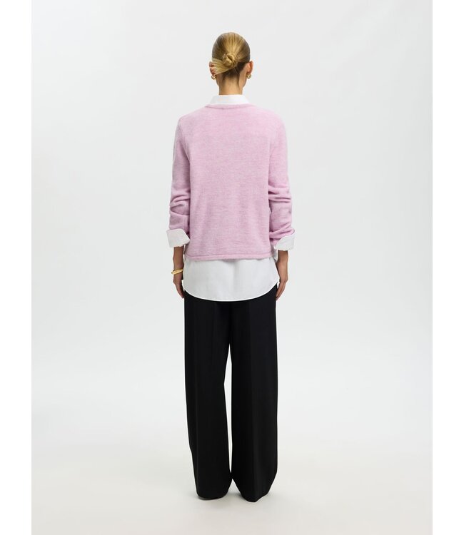 Selected Femme Lulu New Knit LS O-neck WO