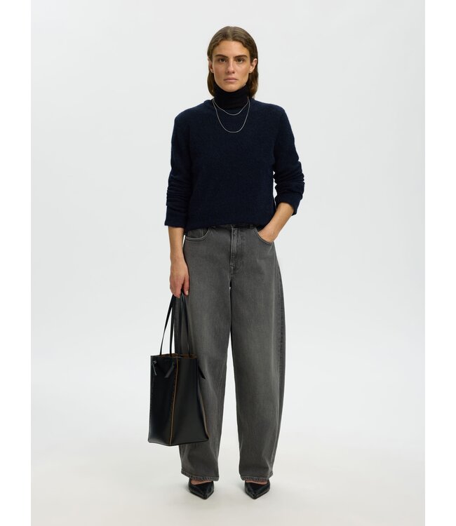 Selected Femme Lulu New Knit Ls O-neck DSM
