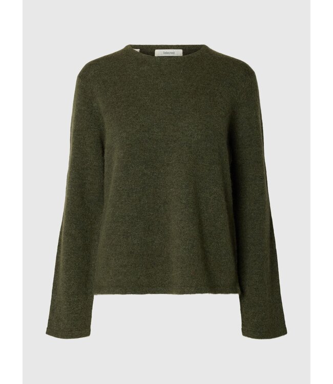 Selected Femme Lulu New Knit LS O-neck GM