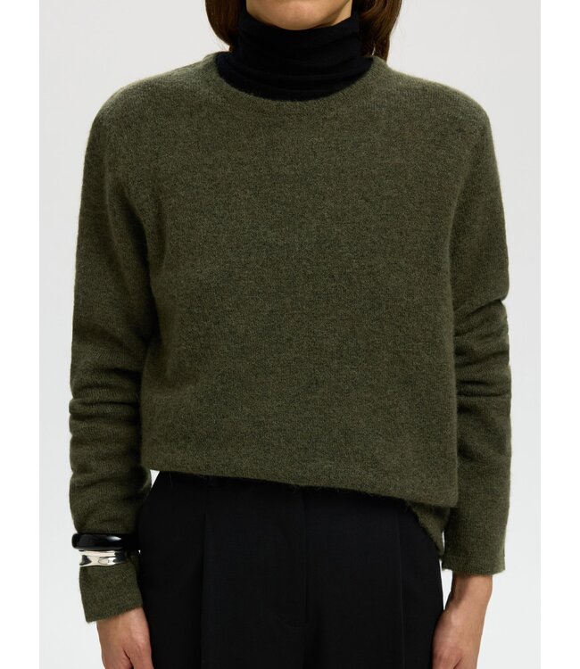 Selected Femme Lulu New Knit LS O-neck GM
