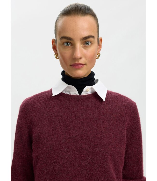 Selected Femme Lulu New Knit LS O-neck TP