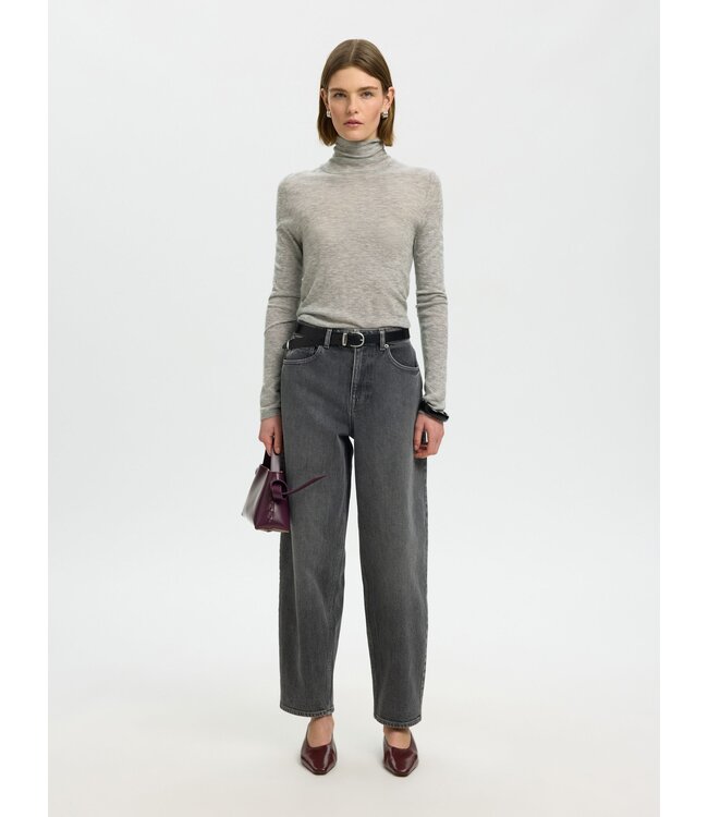 Selected Femme Vendy Wool LS Knit Roll Neck LGM