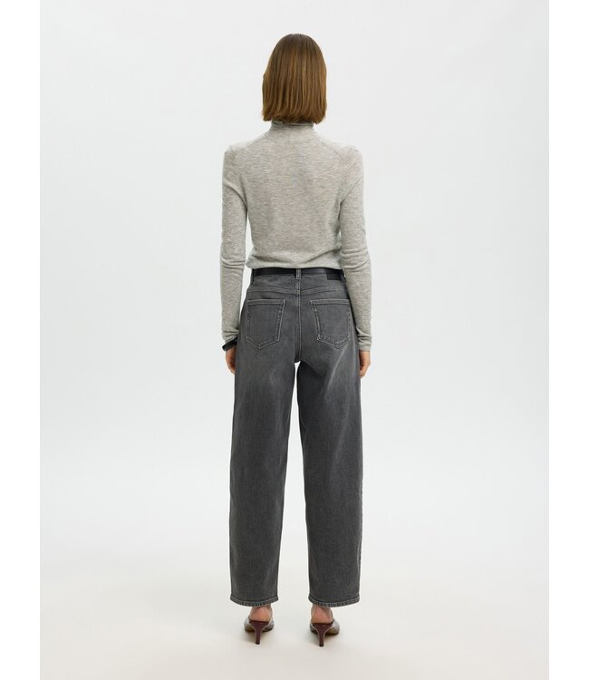 Selected Femme Vendy Wool LS Knit Roll Neck LGM