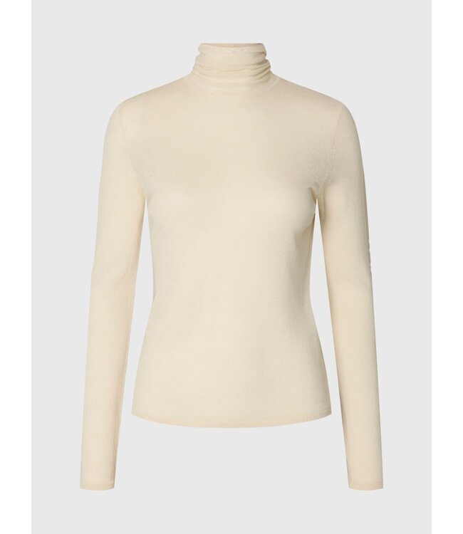 Selected Femme Vendy Wool LS Knit Roll Neck Birch