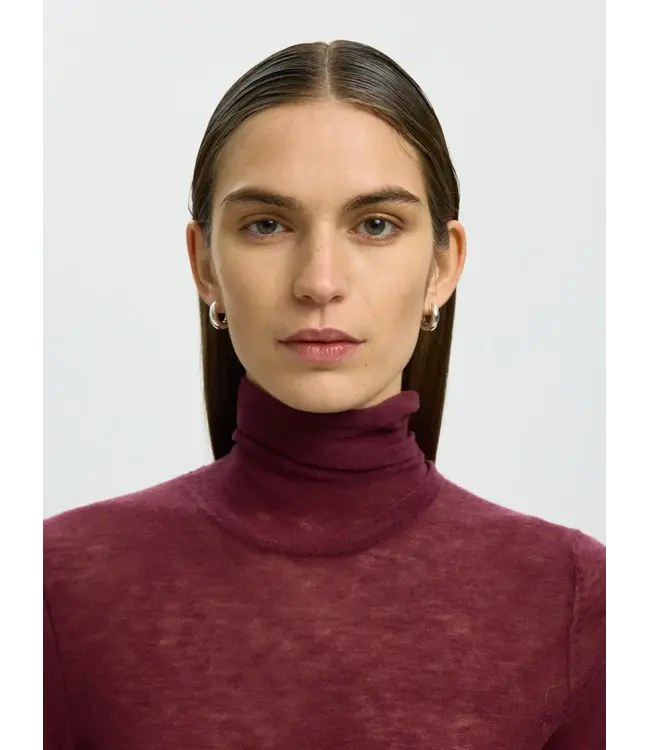 Selected Femme Vendy Wool LS Knit Roll Neck TP