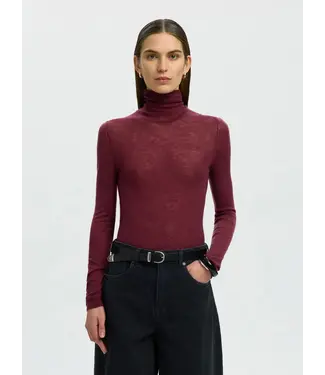 Selected Femme Vendy Wool LS Knit Roll Neck TP