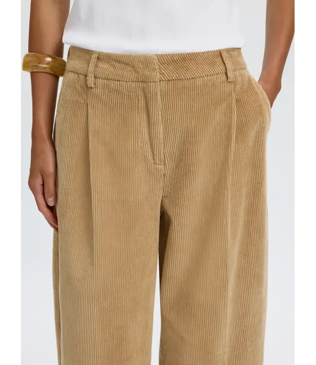 Selected Femme Barrel Mille Corduroy Hw Pants