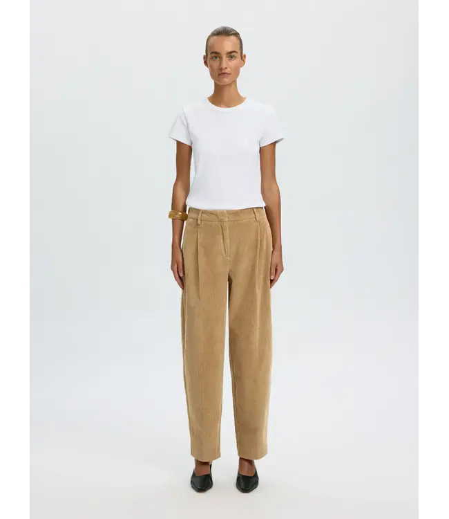 Selected Femme Barrel Mille Corduroy Hw Pants