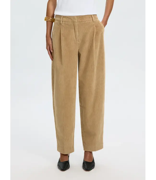 Selected Femme Barrel Mille Corduroy Hw Pants