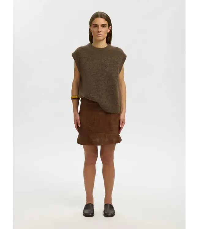 Selected Femme Lulu SL Knit Vest Daschund