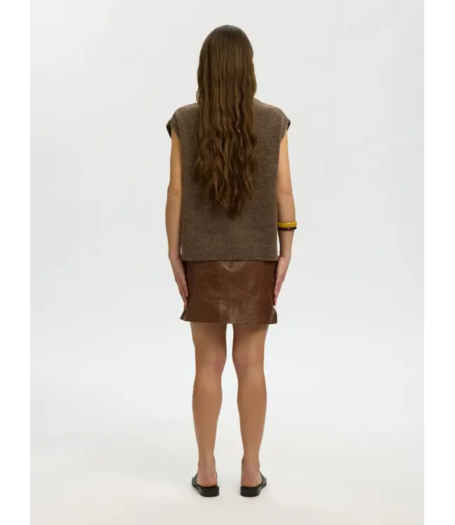 Selected Femme Lulu SL Knit Vest Daschund