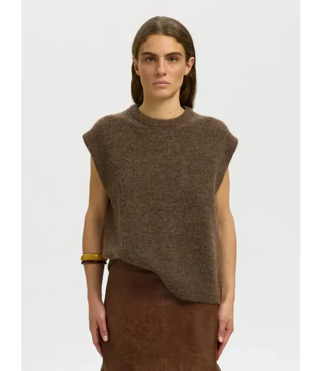 Selected Femme Lulu SL Knit Vest Daschund