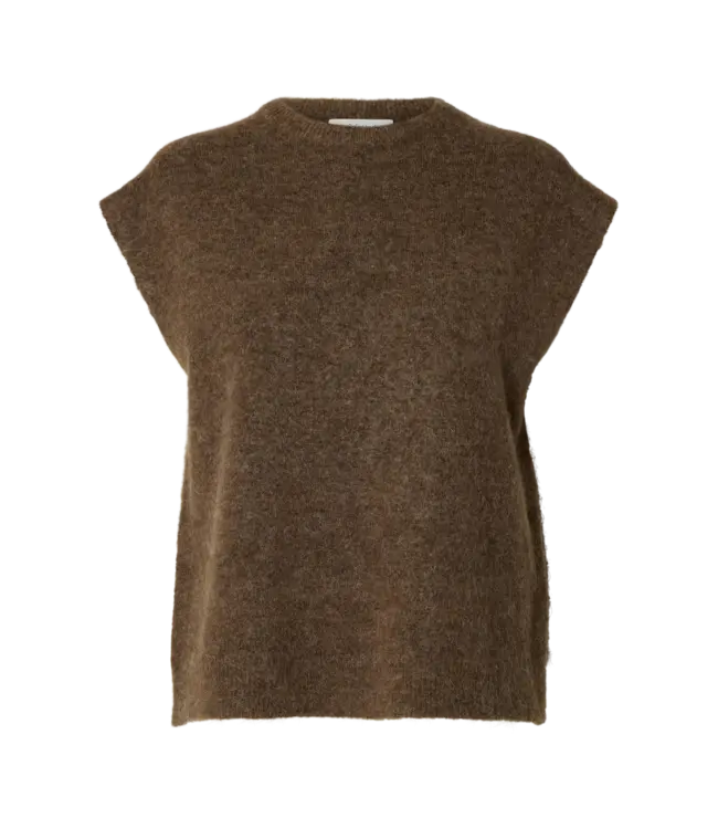 Selected Femme Lulu SL Knit Vest Daschund