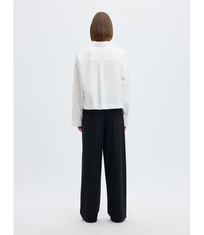 Selected Femme Dannie Cropped Shirt White