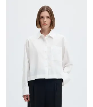 Selected Femme Dannie Cropped Shirt White