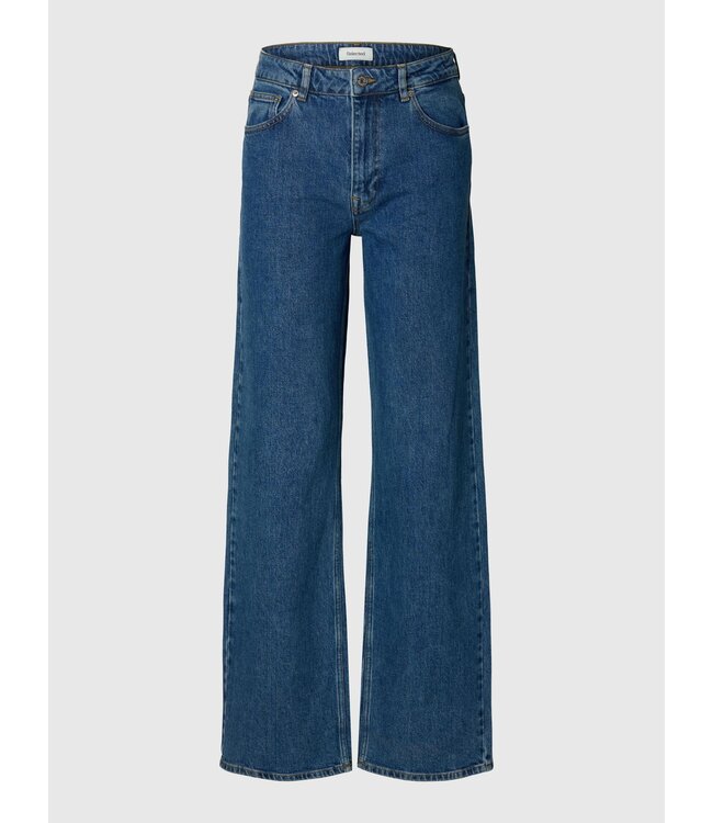 Selected Femme Wide Bea Kori Jeans Blue Denim