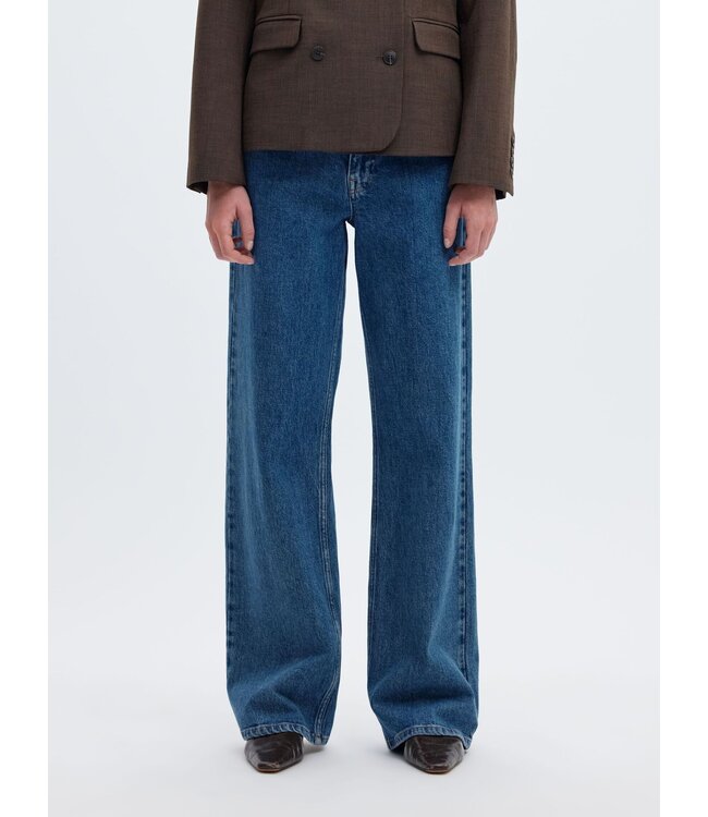 Selected Femme Wide Bea Kori Jeans Blue Denim