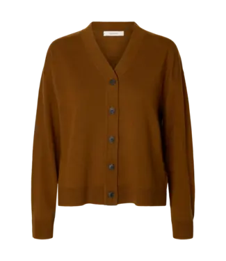 Selected Femme Thea Brushed Ls Merino V-neck Cardigan