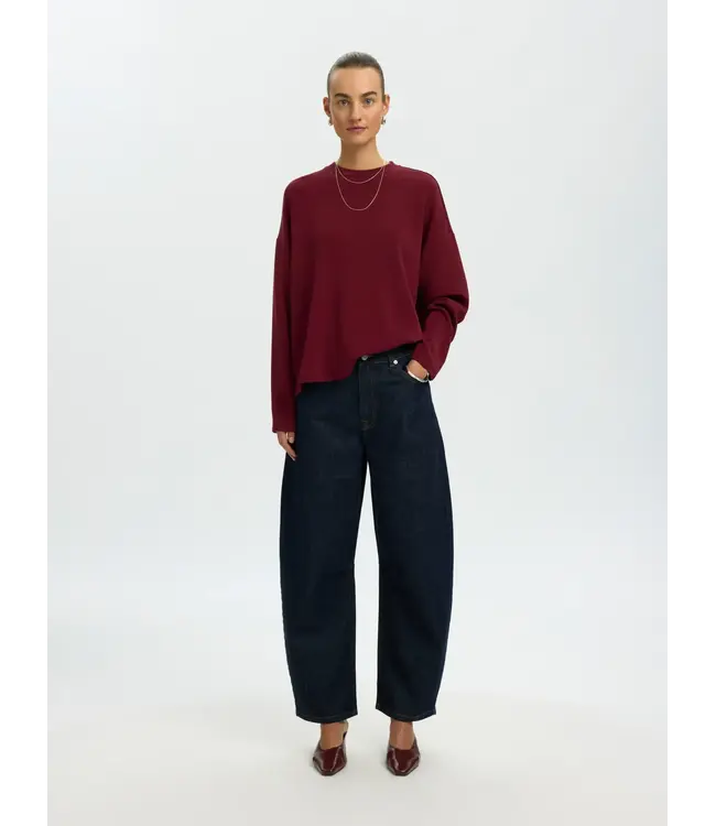 Selected Femme Oversized Ls Tenny T-shirt