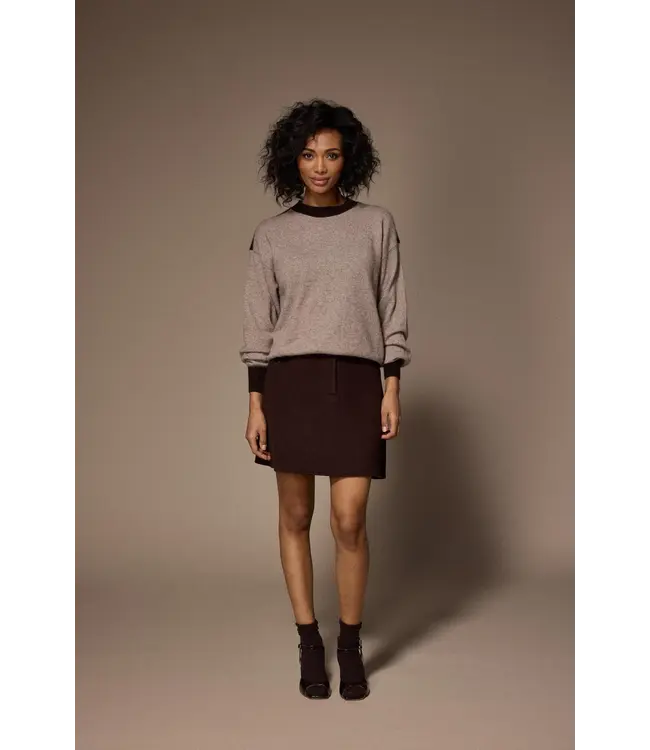 Lalotti Lino Skirt Brown