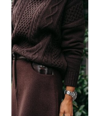 Lalotti Lino Skirt Brown