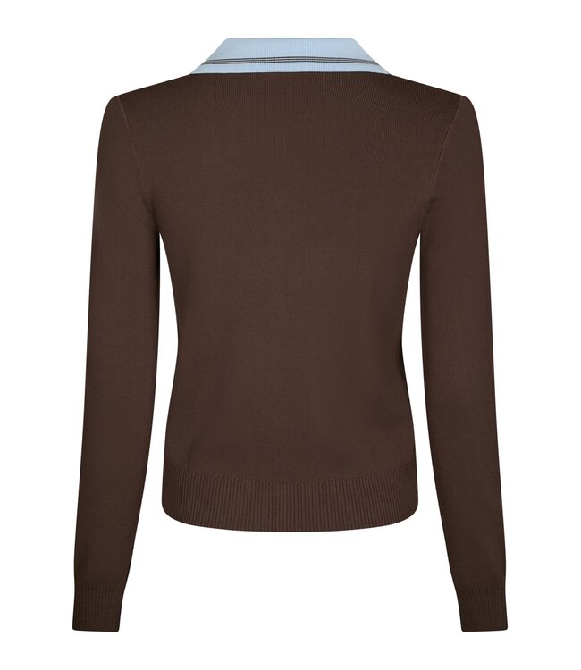 Neo Noir Filiana Contrast Polo Knit